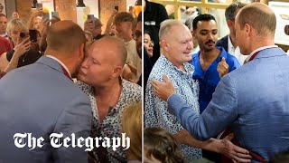 video: Watch: Prince William given surprise kiss by Gazza