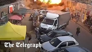 video: Seventeen dead as Russian rocket hits market in bloodiest civilian strike since April