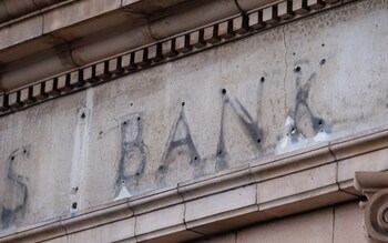A surviving trace of a former Barclays bank branch