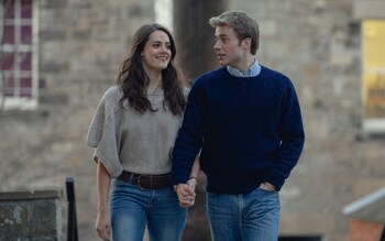 Ed McVey as Prince William and Meg Bellamy as Kate Middleton in season 6 of The Crown