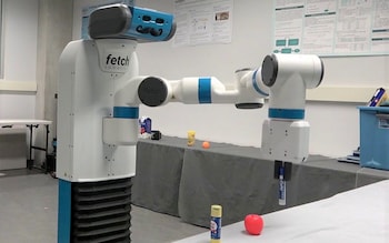 An object-detection algorithm was added to the Fetch mobile manipulator robot