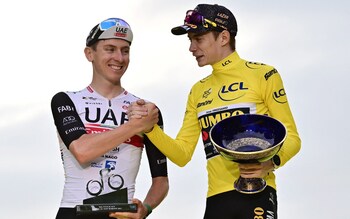 Tadej Pogacar (left) and Jonas Vingegaard - Jonas Vingegaard seals second successive Tour de France title as Jordi Meeus takes shock stage win