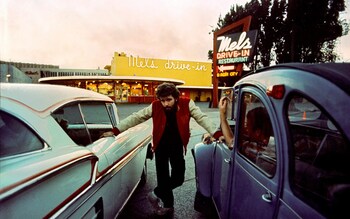 Man with a vision: George Lucas on set of American Graffiti