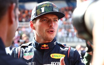 Red Bull's Max Verstappen after qualifying in pole position