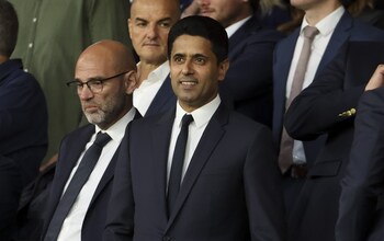 Nasser Al Khelaifi at a PSG Ligue 1 match against Lens - Nasser Al-Khelaifi: There is no chance Saudi clubs will join Champions League