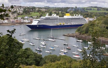 Fowey Cornwall port cruise liner news