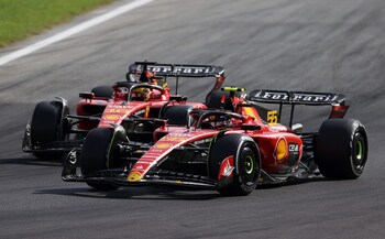Carlos Sainz (right) and Charles Leclerc - Carlos Sainz and Charles Leclerc’s needless fight could have ruined Ferrari’s Monza revival
