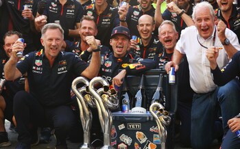 Red Bull's team celebrate winning the Italian Grand Prix - Red Bull meet F1 budget cap to avoid repeat of overspend