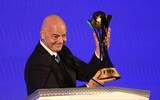 Gianni Infantino at a Fifa World Club Cup draw in Saudi Arabia - Fifa challenged to hit target of 30 per cent female representation on decision-making bodies