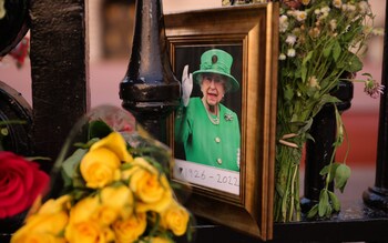 Anniversary of the death of Queen Elizabeth IIFlowers and tributes are laid outside Buckingham Palace 